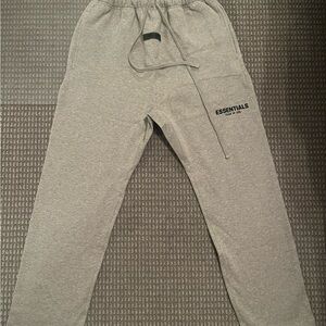 Essentials Light Gray Sweatpants for Men